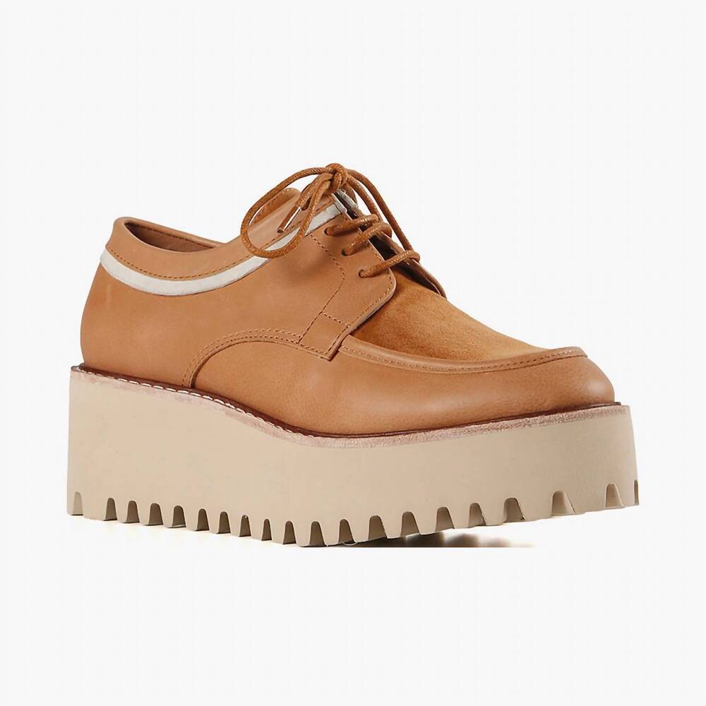 NEW ALL BLACK women's striped ox flatform in camel